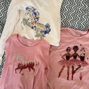 Lot of 3 Carter's long sleeves T-shirts size 14